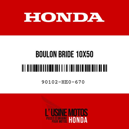 image de 90102-HE0-670 BOULON BRIDE 10X50