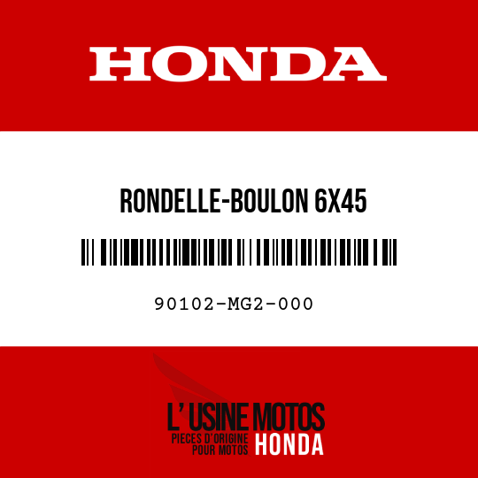 image de 90102-MG2-000 RONDELLE-BOULON 6X45