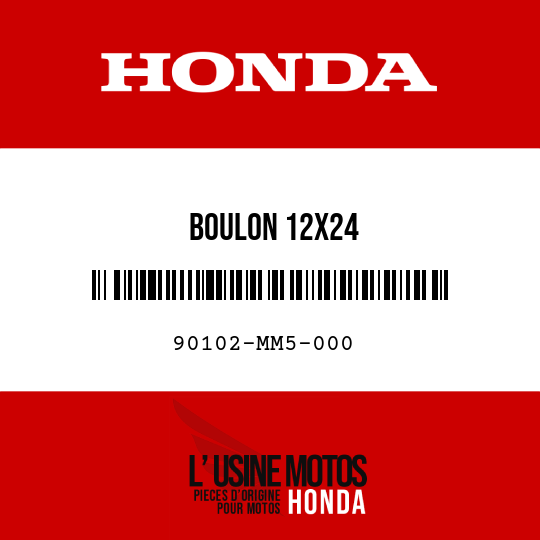image de 90102-MM5-000 BOULON 12X24