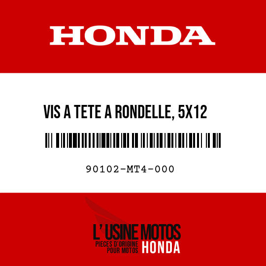 image de 90102-MT4-000 VIS A TETE A RONDELLE, 5X12