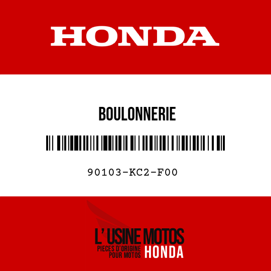 image de 90103-KC2-F00 BOULONNERIE