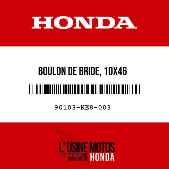 image de 90103-KE8-003 BOULON DE BRIDE, 10X46