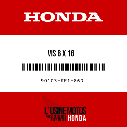 image de 90103-KR1-860 VIS 6 X 16