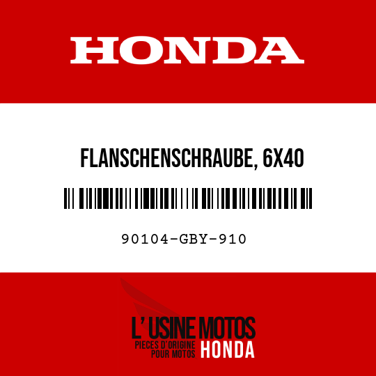 image de 90104-GBY-910 FLANSCHENSCHRAUBE, 6X40