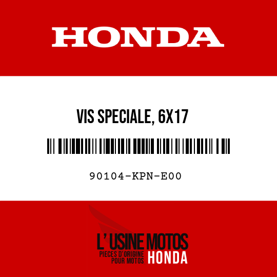 image de 90104-KPN-E00 VIS SPECIALE, 6X17