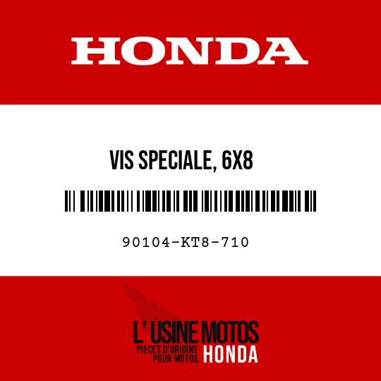 image de 90104-KT8-710 VIS SPECIALE, 6X8