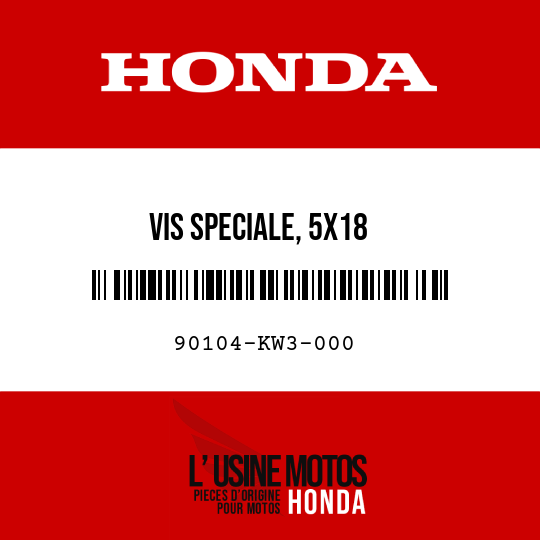 image de 90104-KW3-000 VIS SPECIALE, 5X18