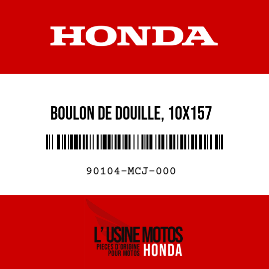 image de 90104-MCJ-000 BOULON DE DOUILLE, 10X157