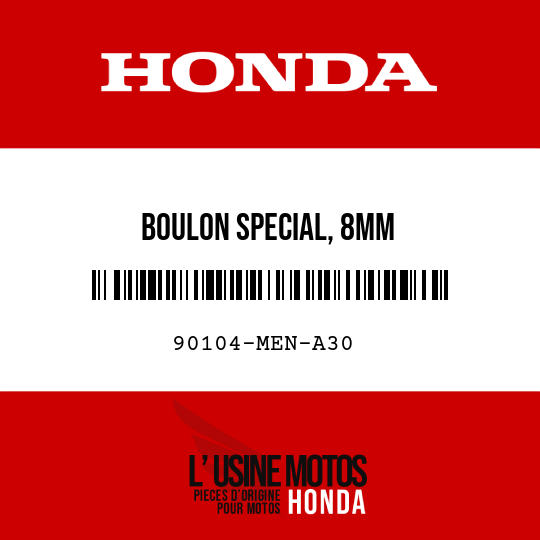 image de 90104-MEN-A30 BOULON SPECIAL, 8MM