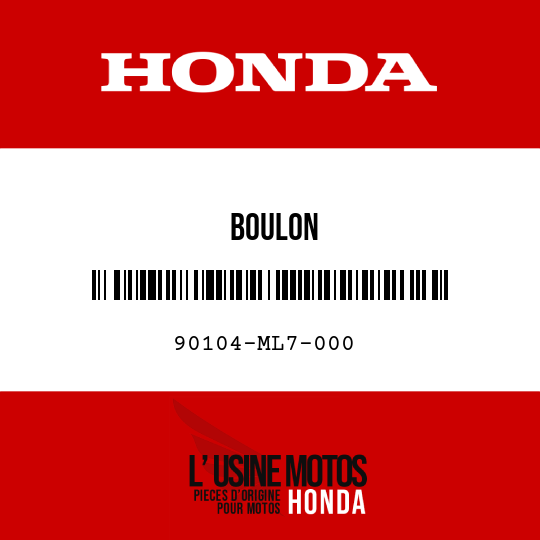 image de 90104-ML7-000 BOULON