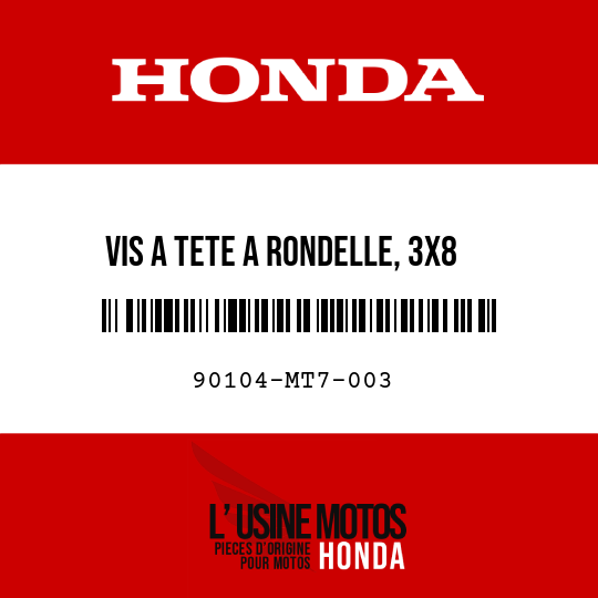 image de 90104-MT7-003 VIS A TETE A RONDELLE, 3X8