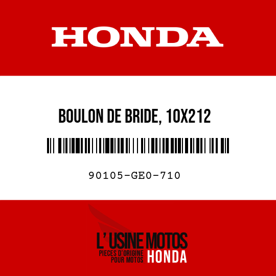 image de 90105-GE0-710 BOULON DE BRIDE, 10X212