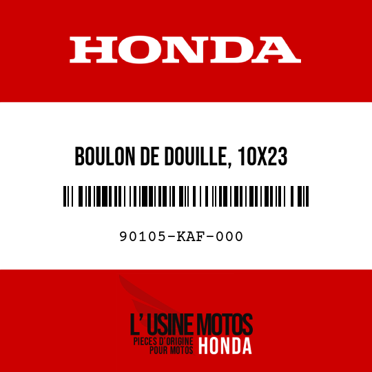 image de 90105-KAF-000 BOULON DE DOUILLE, 10X23
