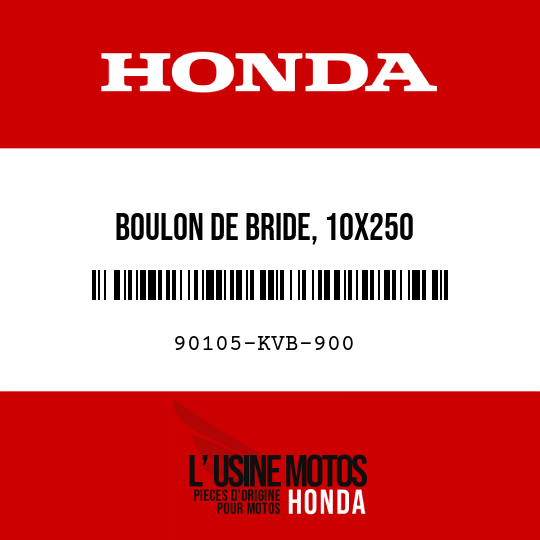 image de 90105-KVB-900 BOULON DE BRIDE, 10X250