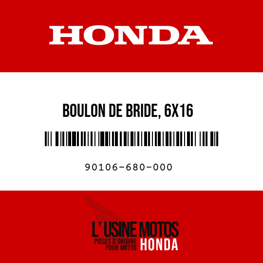 image de 90106-680-000 BOULON DE BRIDE, 6X16