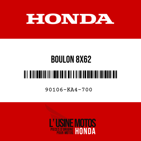 image de 90106-KA4-700 BOULON 8X62