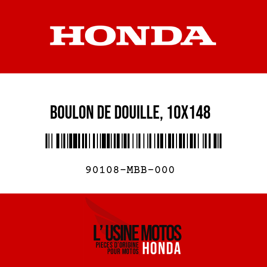 image de 90108-MBB-000 BOULON DE DOUILLE, 10X148