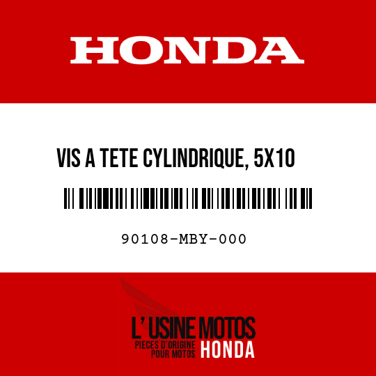 image de 90108-MBY-000 VIS A TETE CYLINDRIQUE, 5X10