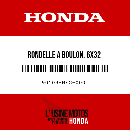 image de 90109-MEG-000 RONDELLE A BOULON, 6X32