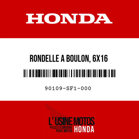 image de 90109-SF1-000 RONDELLE A BOULON, 6X16