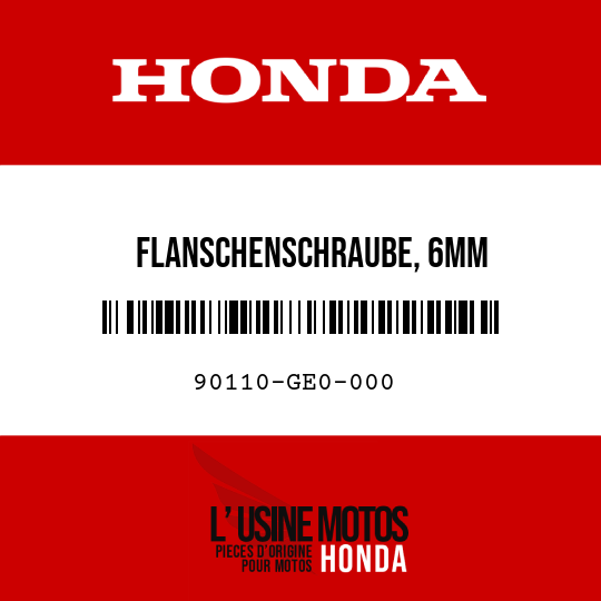 image de 90110-GE0-000 FLANSCHENSCHRAUBE, 6MM