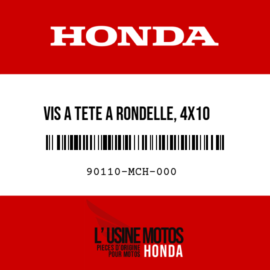 image de 90110-MCH-000 VIS A TETE A RONDELLE, 4X10