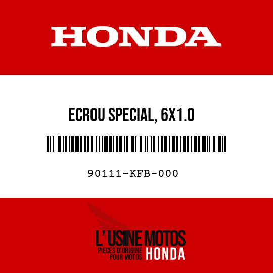 image de 90111-KFB-000 ECROU SPECIAL, 6X1.0
