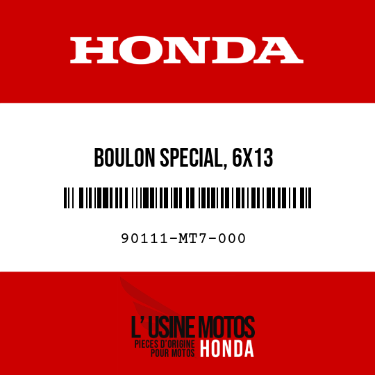 image de 90111-MT7-000 BOULON SPECIAL, 6X13