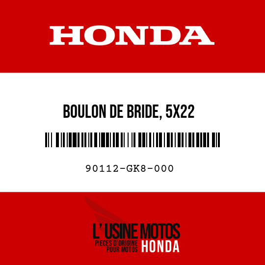 image de 90112-GK8-000 BOULON DE BRIDE, 5X22