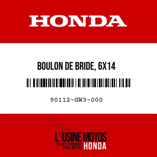 image de 90112-GW3-000 BOULON DE BRIDE, 6X14