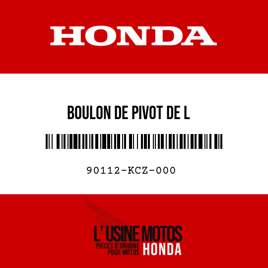 image de 90112-KCZ-000 BOULON DE PIVOT DE L