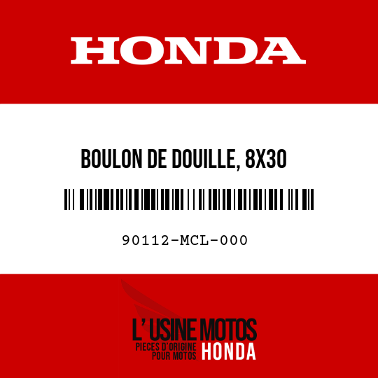image de 90112-MCL-000 BOULON DE DOUILLE, 8X30
