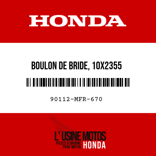 image de 90112-MFR-670 BOULON DE BRIDE, 10X2355