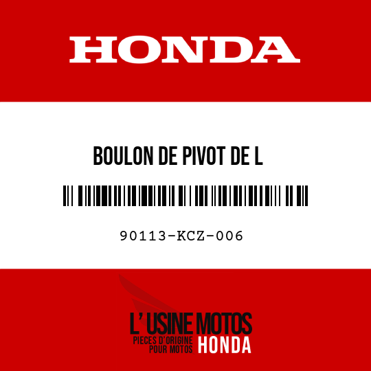 image de 90113-KCZ-006 BOULON DE PIVOT DE L