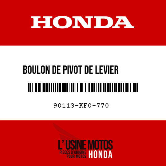 image de 90113-KF0-770 BOULON DE PIVOT DE LEVIER     POIGNEE