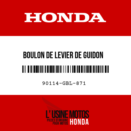image de 90114-GBL-871 BOULON DE LEVIER DE GUIDON