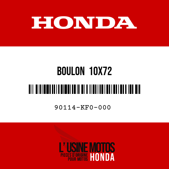 image de 90114-KF0-000 BOULON  10X72