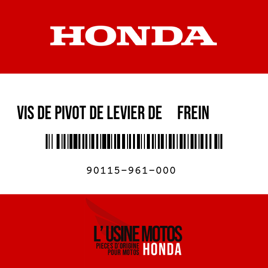 image de 90115-961-000 VIS DE PIVOT DE LEVIER DE     FREIN A STATIONNEMENT