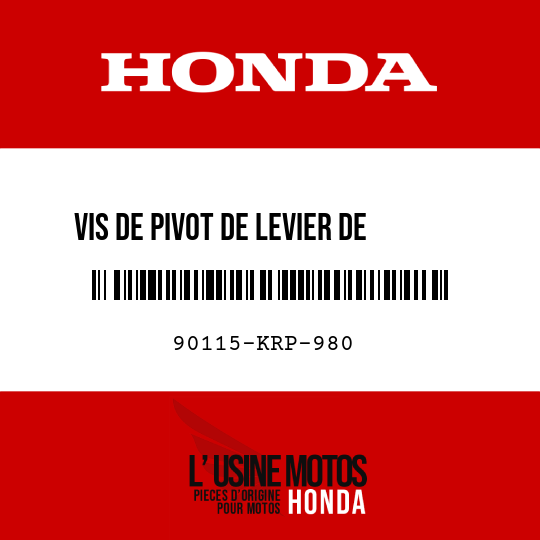 image de 90115-KRP-980 VIS DE PIVOT DE LEVIER DE GUIDON
