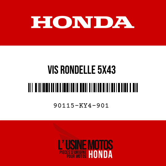 image de 90115-KY4-901 VIS RONDELLE 5X43