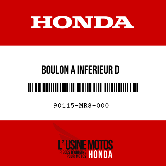 image de 90115-MR8-000 BOULON A INFERIEUR D