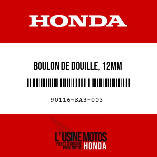 image de 90116-KA3-003 BOULON DE DOUILLE, 12MM