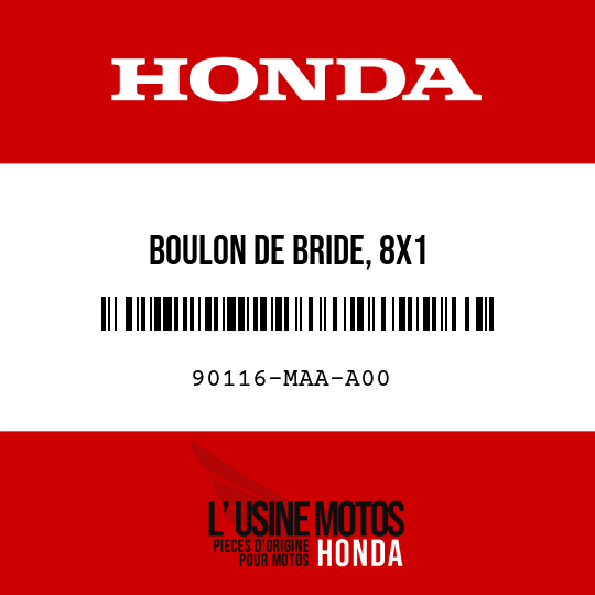 image de 90116-MAA-A00 BOULON DE BRIDE, 8X1