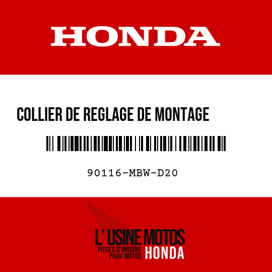 image de 90116-MBW-D20 COLLIER DE REGLAGE DE MONTAGE                      DE MOTEUR