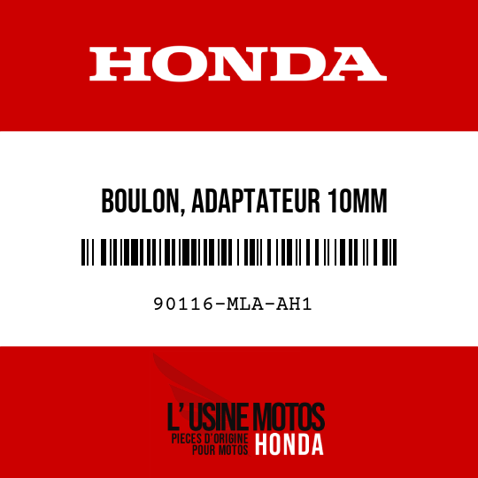 image de 90116-MLA-AH1 BOULON, ADAPTATEUR 10MM