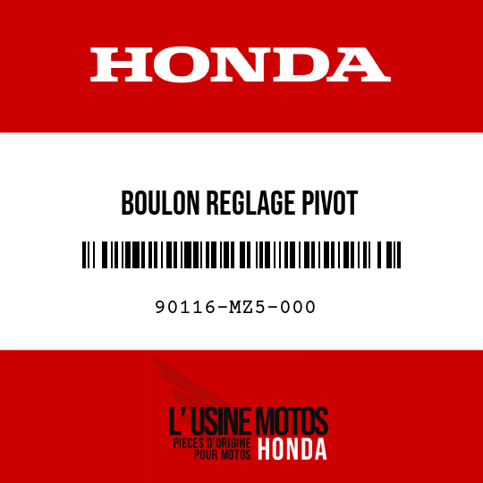 image de 90116-MZ5-000 BOULON REGLAGE PIVOT