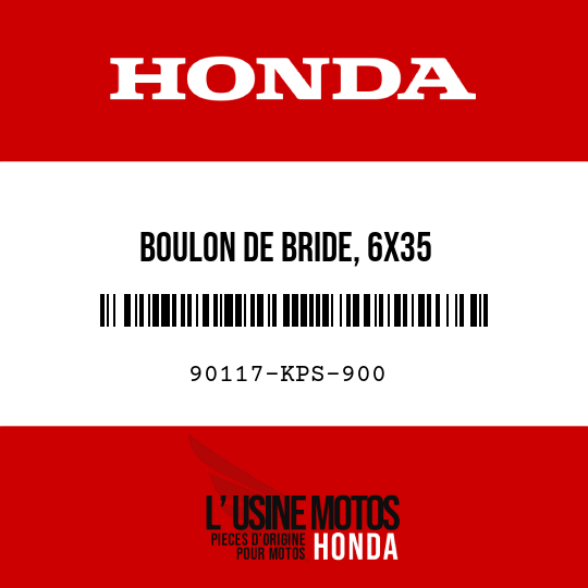 image de 90117-KPS-900 BOULON DE BRIDE, 6X35