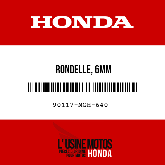 image de 90117-MGH-640 RONDELLE, 6MM