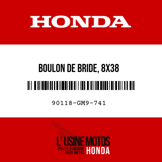 image de 90118-GM9-741 BOULON DE BRIDE, 8X38