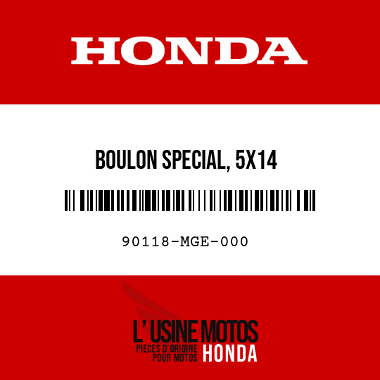 image de 90118-MGE-000 BOULON SPECIAL, 5X14